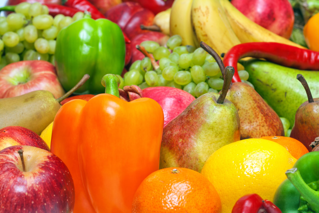 colorful fruits and veggies